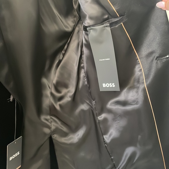 Boss Hutson Velvet Slim Fit Dinner Jacket - Picture 8 of 9